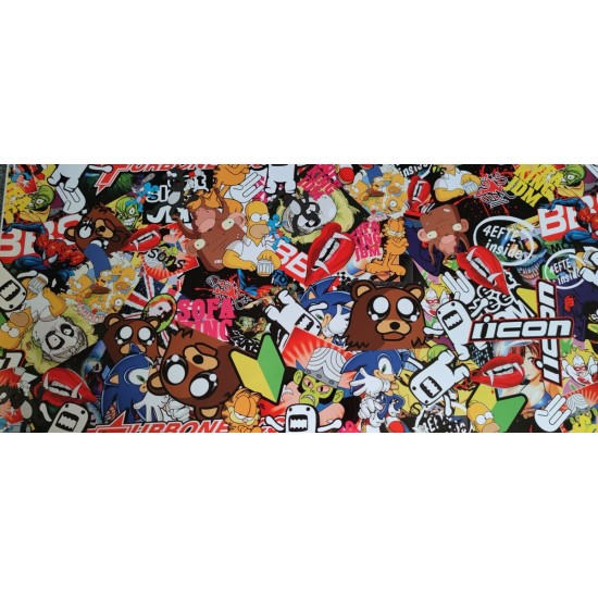 Stickerbomb fólia - rozmer 1m x 1m - "M" Stickerbomb fólia - rozmer 1m x 1m - "M"