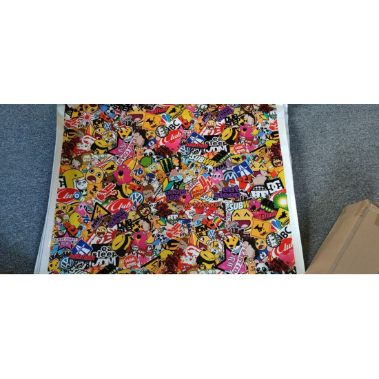 Stickerbomb fólia - rozmer 1m x 1m - "Z"
