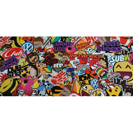 Stickerbomb fólia - rozmer 1m x 1m - "Z" Stickerbomb fólia - rozmer 1m x 1m - "Z"