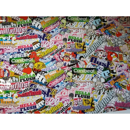 Stickerbomb fólia - "D" Stickerbomb fólia - "D"