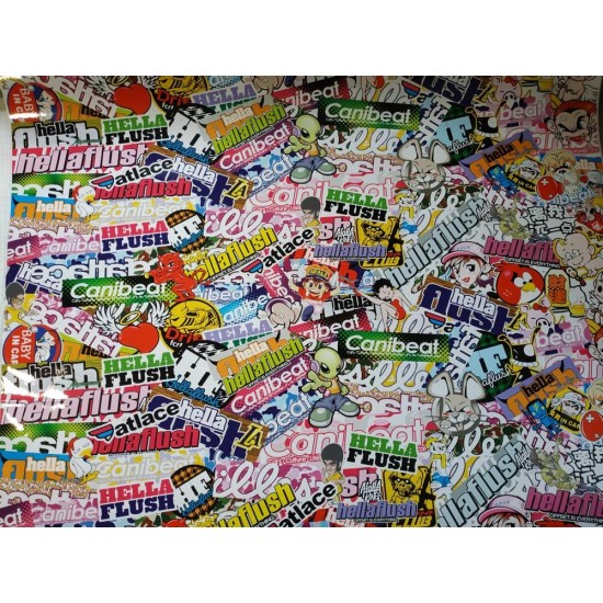 Stickerbomb fólia - "D" Stickerbomb fólia - "D"