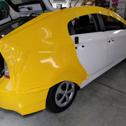 Taxi žltá lesklá fólia - KPMF Airelease