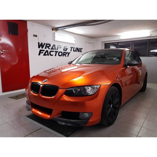 Oranžová lesklá Aluminium metalická fólia - S