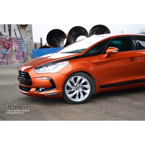 Oranžová lesklá Aluminium metalická fólia - S