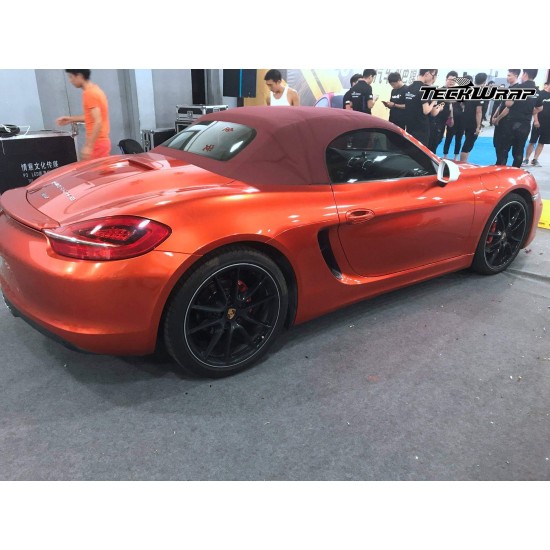 Oranžová lesklá Aluminium metalická fólia - S