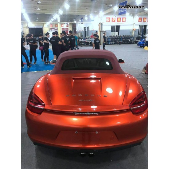 Oranžová lesklá Aluminium metalická fólia - S