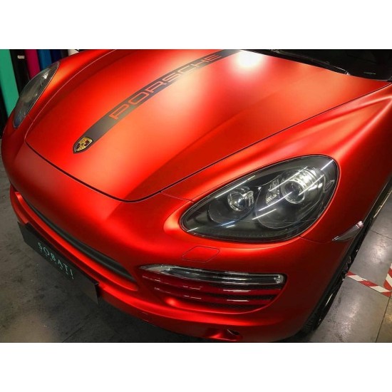 Červená saténová chrómová fólia - S Červená saténová chrómová fólia - S