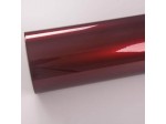 Tmavá červená lesklá Aluminium metalická fólia - S