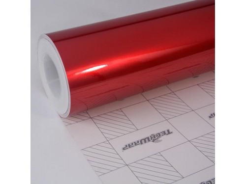 Červená lesklá Aluminium metalická  fólia - R-HD