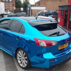 Modrá chrómová fólia Modrá chrómová fólia