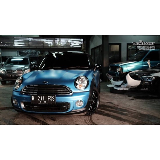 Oceľová modrá matná chrómová fólia