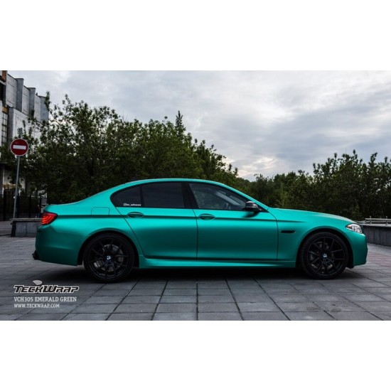 Smaragdovo zelená matná chrómová fólia